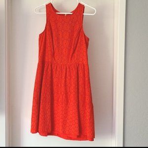 Women Kensie Dress Size S Small Orange Circle Design
